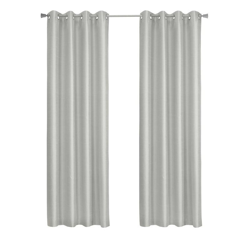 Glacier Blackout Grommet Curtain Panel 52 x 84 in Silver, 52" W x 84" L, Silver