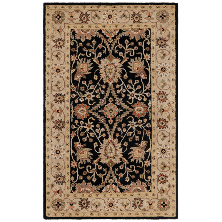 Dunbar Hand Tufted Wool/Cotton/Latex Oriental Rug in Beige/Brown/Black