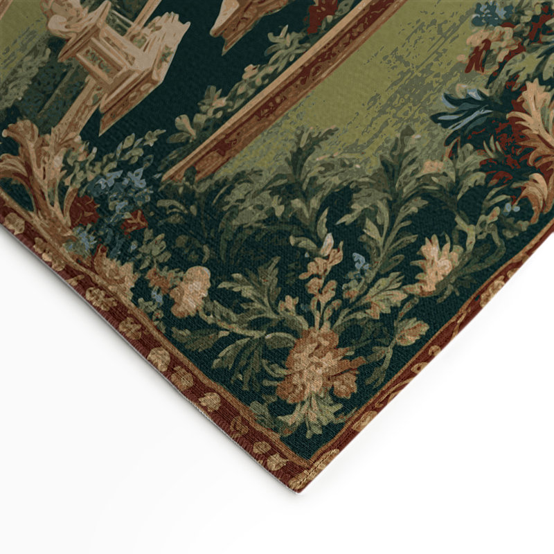 Tapis d'intérieur et d'extérieur brun français, Rectangulaire 3 pi x 5 pi