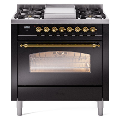 ILVE Nostalgie II 36 Dual Fuel Range, knobs
