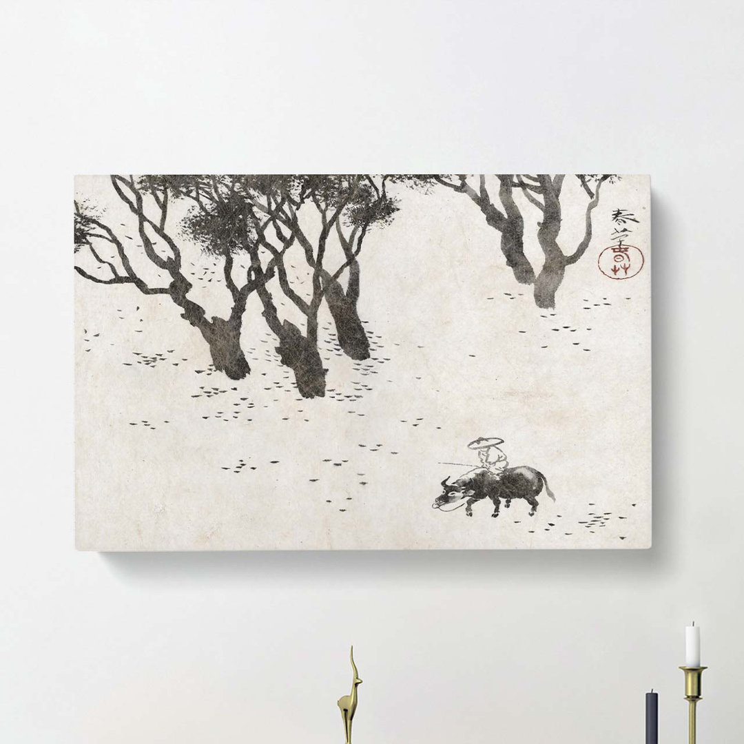 Herd Boy by Hishida Shunso - Wrapped Canvas