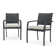 Ehrenfried High-Density Polyethylene (HDPE) Wicker Premium All-Weather Wicker Stacking Dining Armchair with Cushion