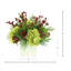Hydrangeas and Berries Embellished with Festive Greens