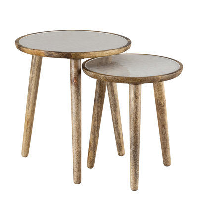 Mango Wood Side Table Set Of 2
