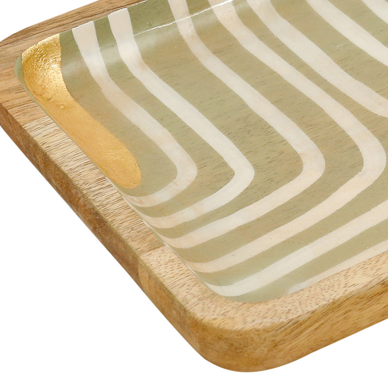Aubrianna Rectangular Valet Tray, Sage Green