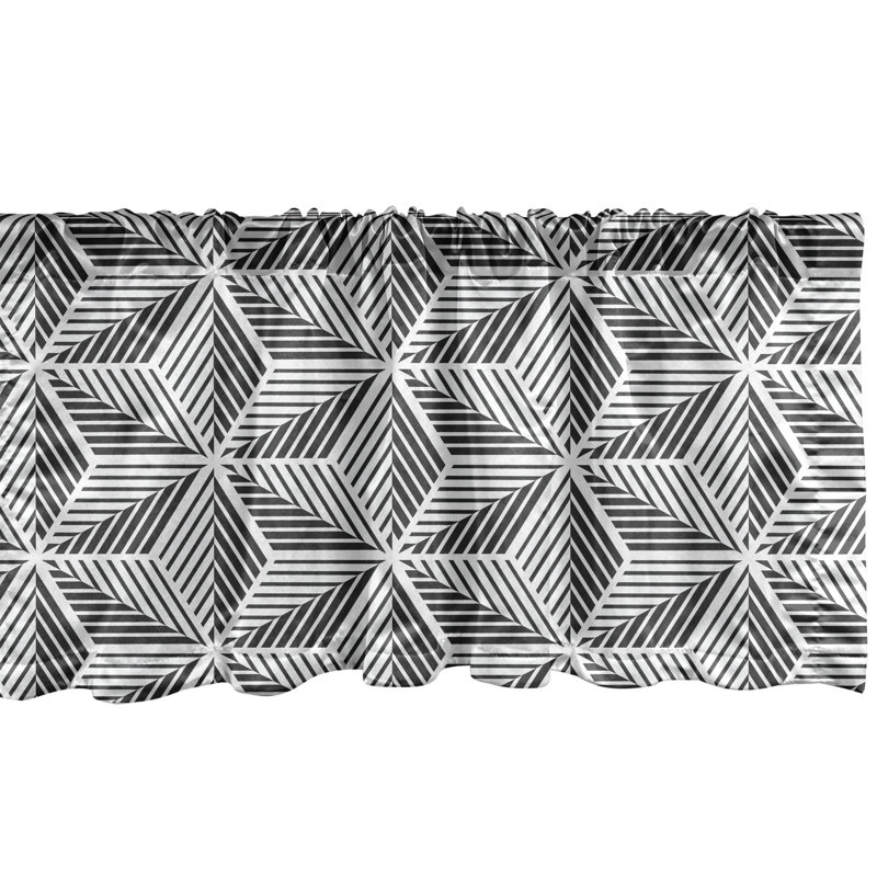 Ensemble de 2 cantonnières modernes monotones Ambesonne
