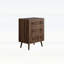 Armoire de rangement moderne à 3 tiroirs en bois avec un design rainuré unique