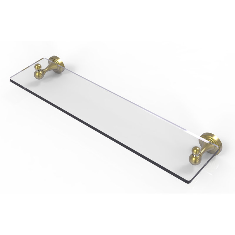 Godin Industrial Pipe Shelves, Satin Brass, 22 Inch