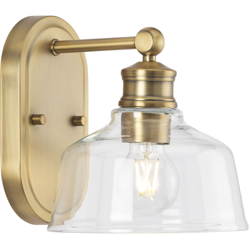 Éclairage pour meuble-lavabo 36 po Leo, Laiton rétro, Une lumière