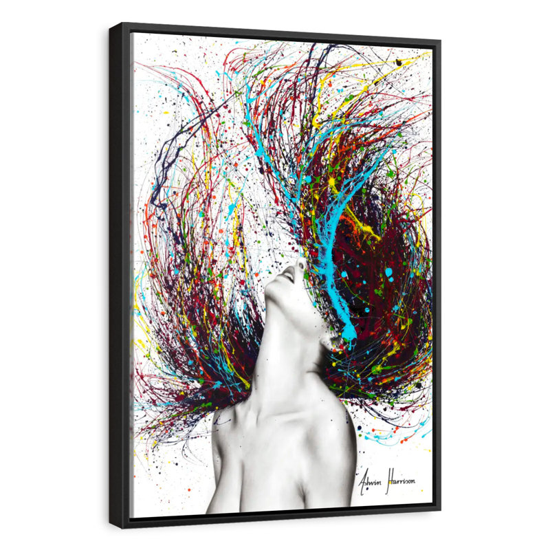 Excite, 31" X 46", Floating Frame Black