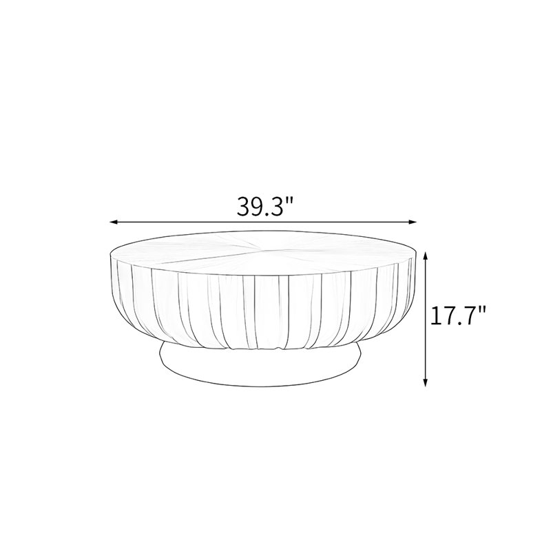 Italian style simple wooden round table