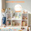 Meuble de rangement multifonctionnel à 5 ​​compartiments pour jouets, tablette pour enfants (chambre et salle de jeux).-1577455796