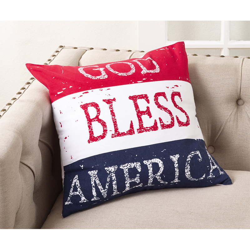 Star Spangled Cotton Throw Pillow, Pillow Cover Only - No Insert