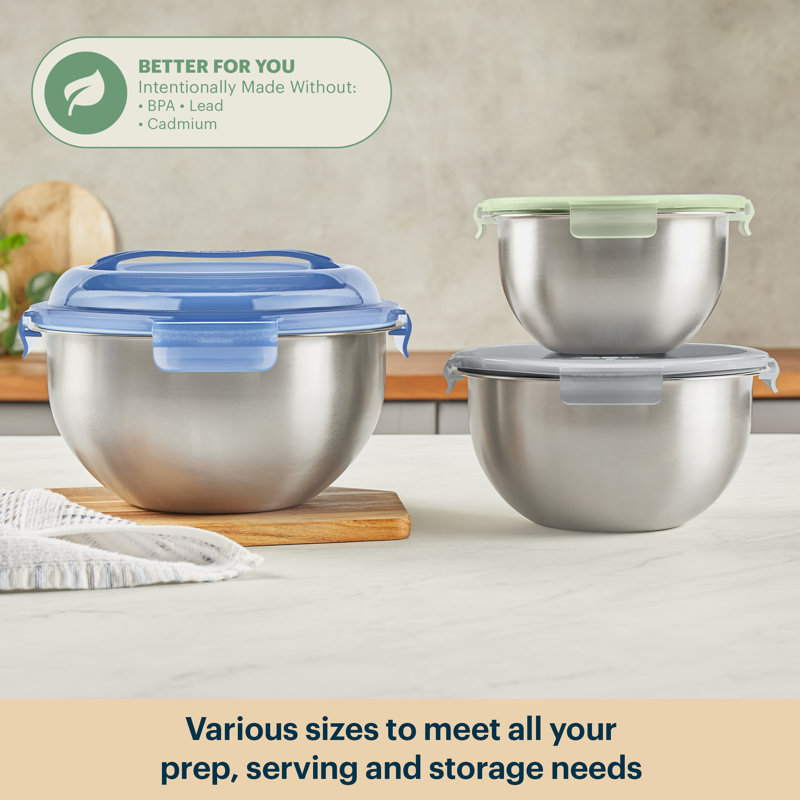 Pyrex 6-pc Stainless Steel Mixing Bowl Set