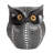  Helmville White Dotted Black Horned Owl Statue (6 Inch)-1271199467