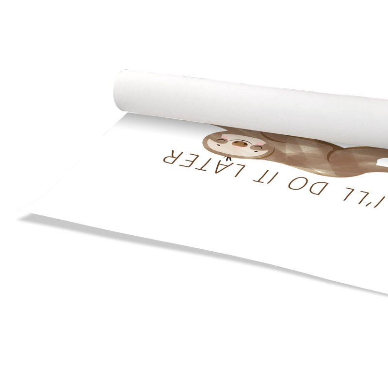 Le faire plus tard, H 10 po x l 10 po x P 1 po, Papier