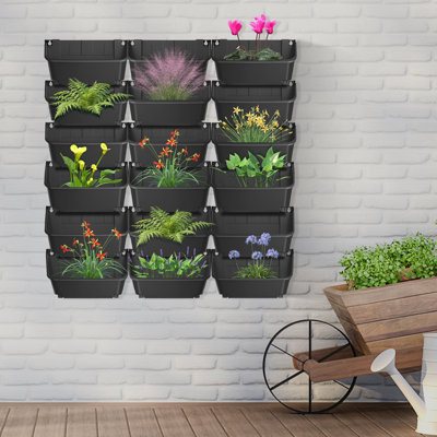Pot de fleurs mural avec 18 pots