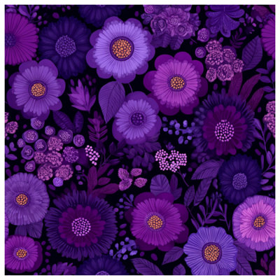 Couvre-lit matelassé à motif floral mauve toutes tailles