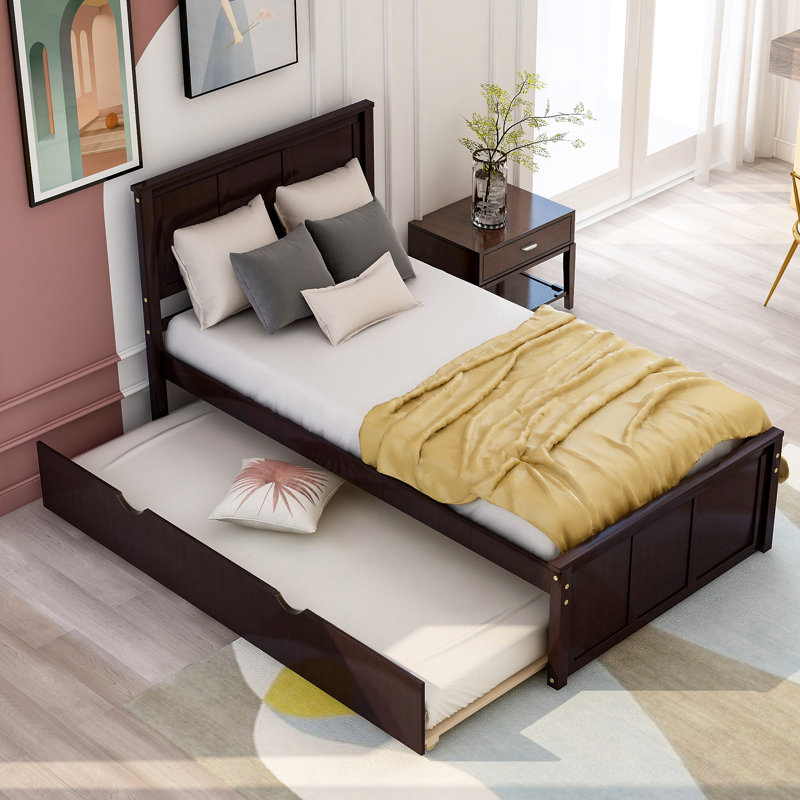 Platform Bed With  Trundle, Espresso