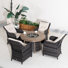 4 - Person Outdoor Patio Dining Set With Round Table , Cushions Included