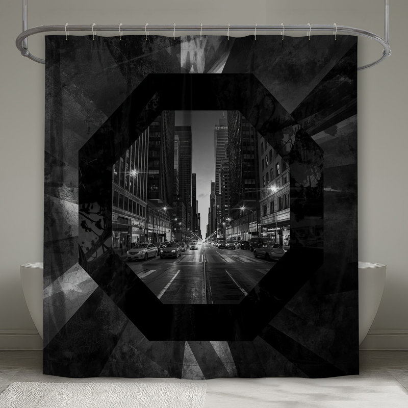 Rideaux de douche Urban Cityscape, L 70 po x H 84 po