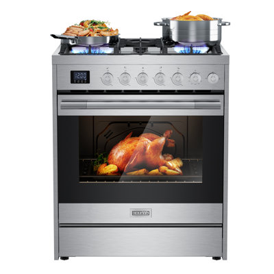 Stainless Steel Gas Range With 5 Sealed Burners, 5.0 Cu.ft Convection Kitchen Oven - Lp Convertible - Storage Drawer