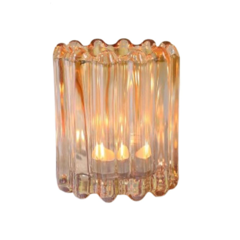 6pcs Gold Glass Votive Candle Holders