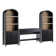 Sitarski 3 Piece Curved Waterfall Writing Desk with Arch Statement Cabinet Bookcases