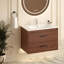 Meuble-lavabo mural moderne avec lavabo en céramique