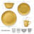 Pfaltzgraff Bumblebee 16 Piece Dinnerware Set, Service for 4, Yellow