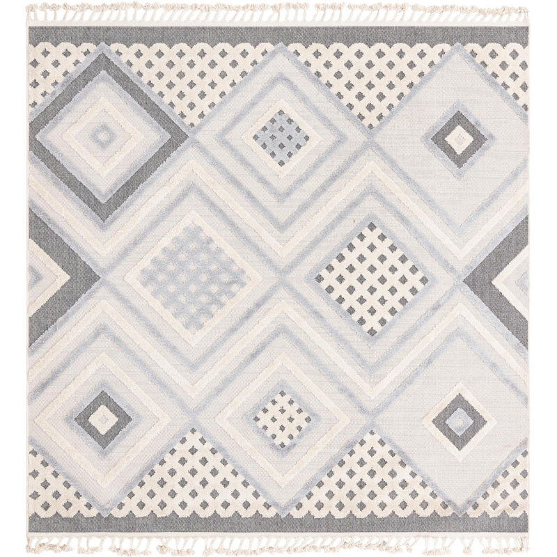 Flaxton Geometric Indoor Rug, Square 7'10"