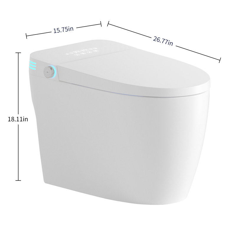 Toilette une pièce Juno Premium Smart avec bidet, capteur à pédale, buses autonettoyantes
