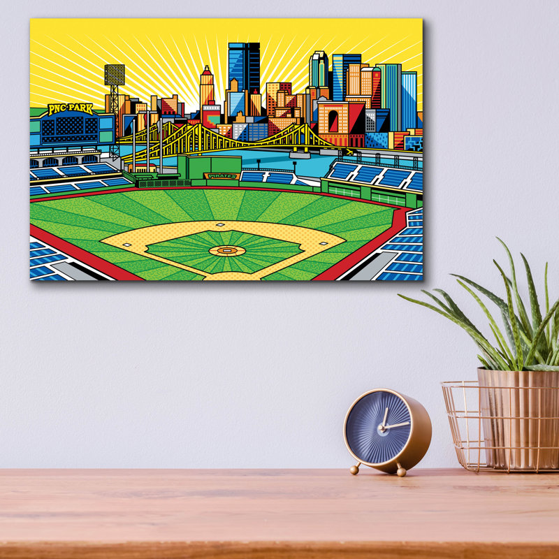 PNC Park Pittsburgh 'par Ron Magnes, acrylique, H 12 po x l 16 po x P 0,13 po