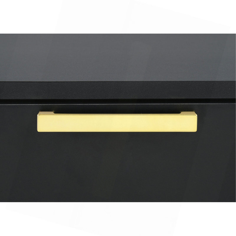 Commode rectangulaire à 5 tiroirs, Noir