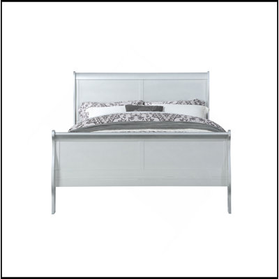 Louis Philippe Platinum Finish E. King Bed