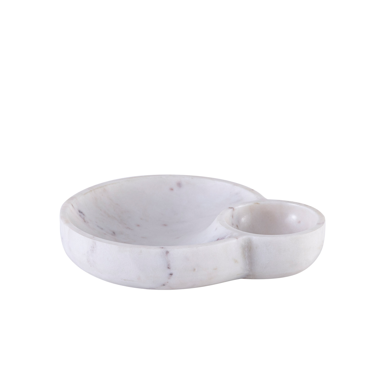 Genuine Marble Chips and Dip Platter, White