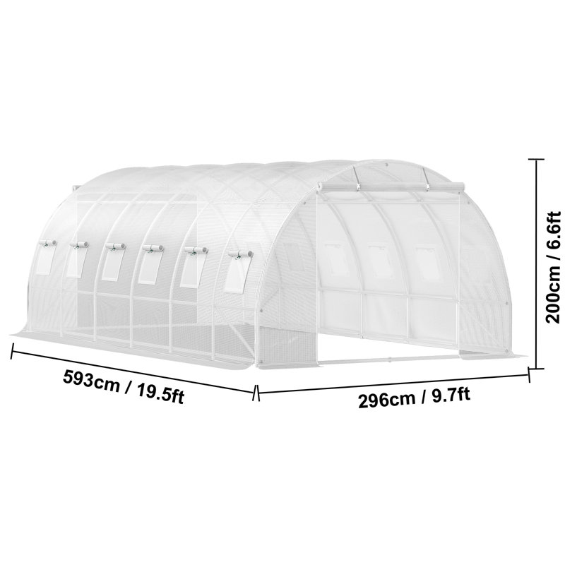 VEVOR Walk-in Tunnel Greenhouse, White