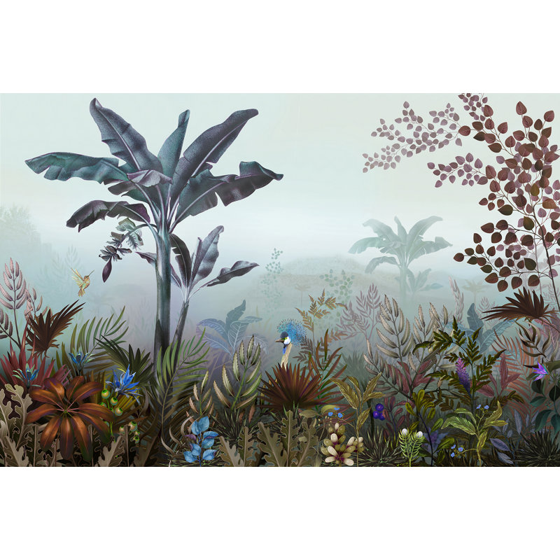 Papier peint exotique, papier peint tropical, L 37,92 po x l 57 po