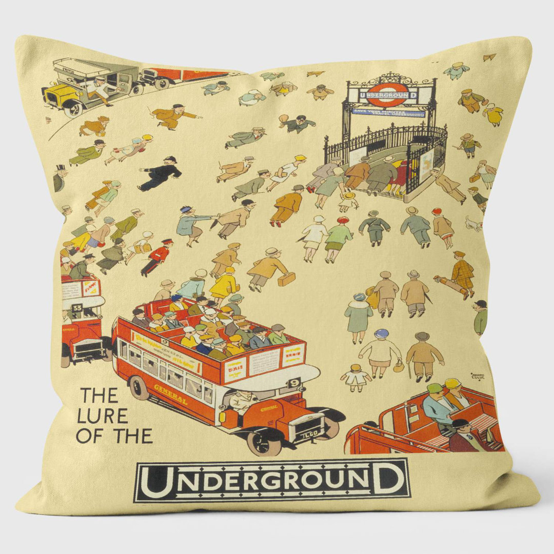 Lure of London Underground - London Transport Cushion