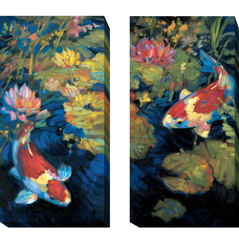 «Asian Serenity I and II», ensemble de 2 reproductions sur toiles tendues, H 36 po x l 36 po