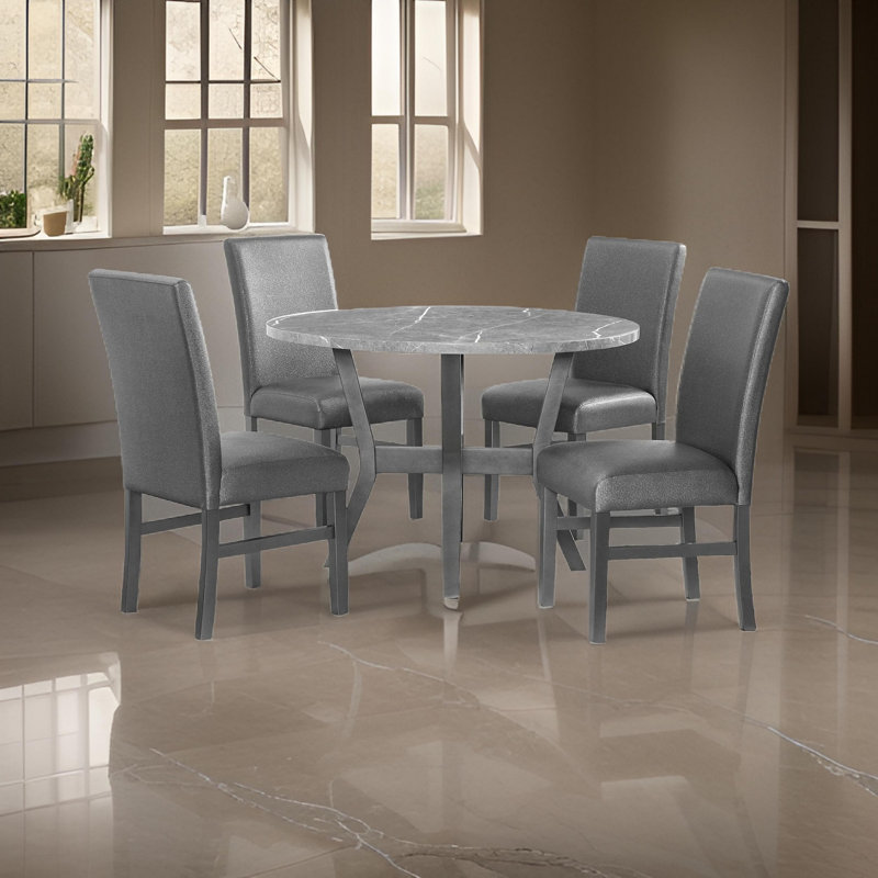 Coolidge Dining Set, Glitter Gray