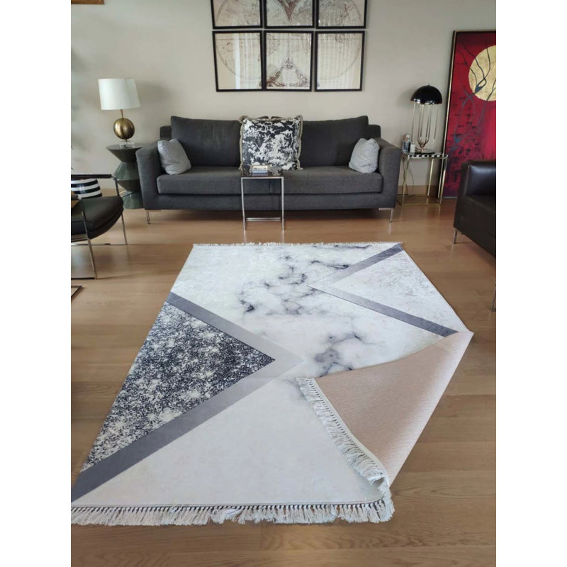 Tapis Maryemma avec envers antidérapant, Carré 5 pi 3 po