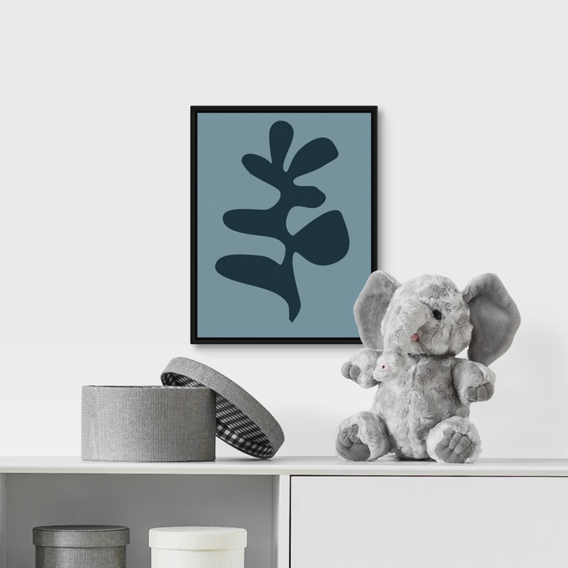 Art encadré pour enfants corail iii, H 14 po x l 11 po x P 1,2 po, Cadre pour toile flottant noir