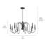 Lustre noir 9 lumières Karthe-1719730105
