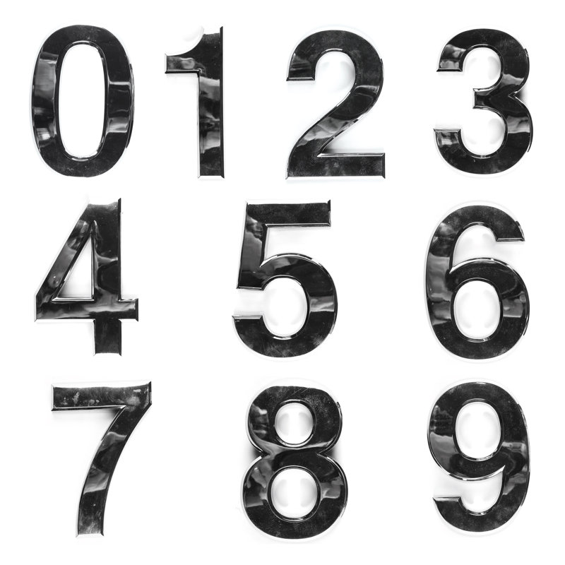 2.75'' H Plastic Self-Adhesive House Number