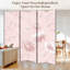 Paravent 6 panneaux à cloison pliable Royal délicat à motif floral rose doux-134512937-134512938