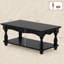 Table basse de ferme 47 po à 2 niveaux avec rangement et pieds en bois massif-1893641368