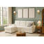 Canapé-lit modulaire convertible 3-en-1 avec méridienne de rangement, canapé-lit coulissant en L réversible, canapé en tissu bouclé pour appartement ou chambre d'amis