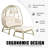 Spacious Patio Lounge Chairs, Steel Rattan Boho Egg Chair For Patio Home