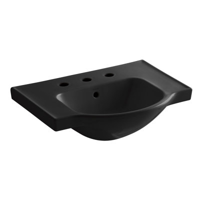 Veer Ceramic Pedestal Bathroom Sink with Overflow